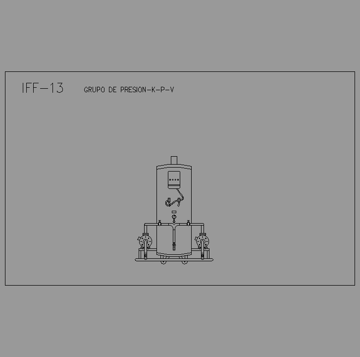 Bloque Autocad Grupo de presión